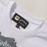 Godspeed t Shirts Los Angeles Hollywood Hills Fire Print Cotton Casual Short Sleeve Men and Women