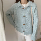 Women Knitted Cardigan Loose Knit Fashionable Jacket