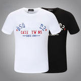 Dsq2 T Shirt Casual Sports Printed Short Sleeve Summer Men