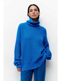 Women Work Business Casual Sweats Knitted Loose Turtleneck Sweater