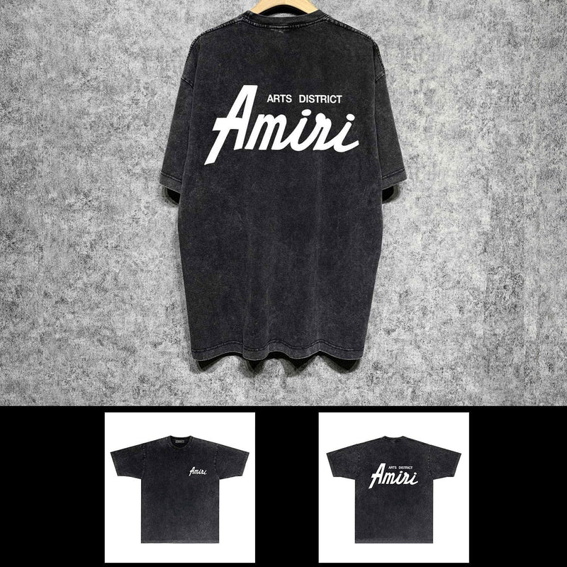 Amiri washed t-shirt pure letter short sleeves