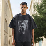 Mens Vintage T-Shirt Printed Loose Short Sleeve T-Shirt