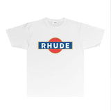Rhude T Shirts Printed Trendy Pure Cotton