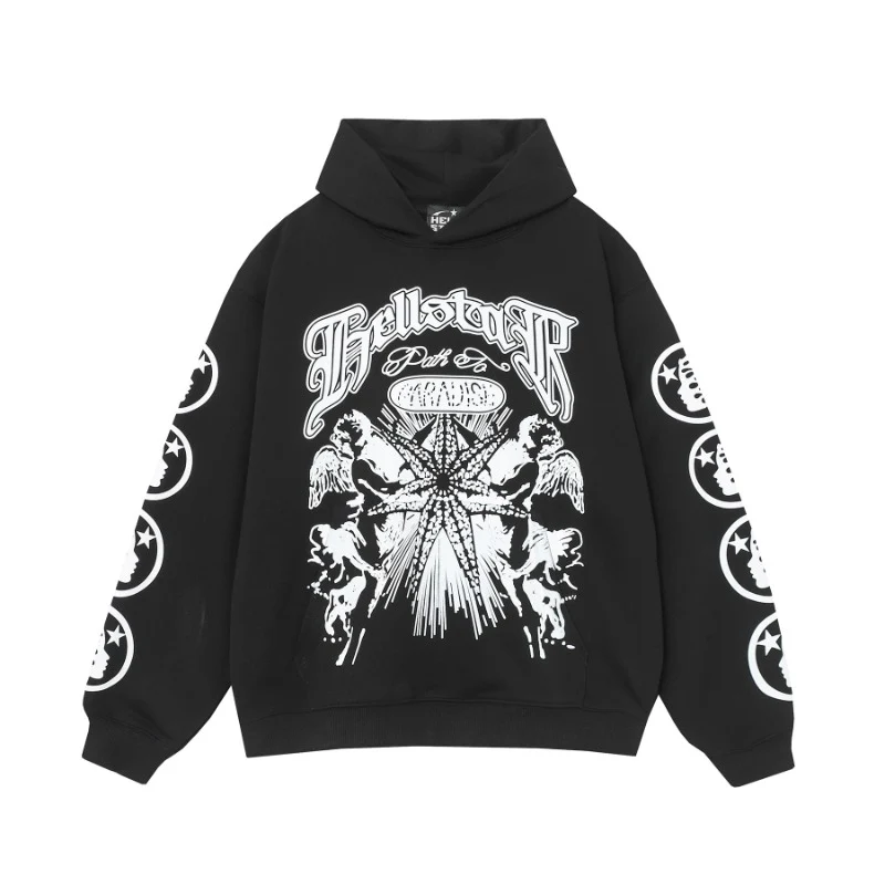 Hellstar Hoodie & Pants Vintage Washed Old Hooded Sweater Hoodie