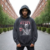 Mens Vintage Hoodie Printed Old Hooded Sweater Hoodie