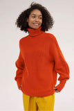 Women Work Business Casual Sweats High Collar Loose Knitted Sweater