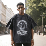 Mens Vintage T Shirt Old Short Sleeve T-Shirt Men and Women