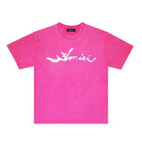 Amiri Washed Distressed T Shirt Printed Trendy Pure Cotton