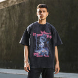 Men's Vintage T Shirt Short Sleeve T-Shirt Men's Cartoon Print