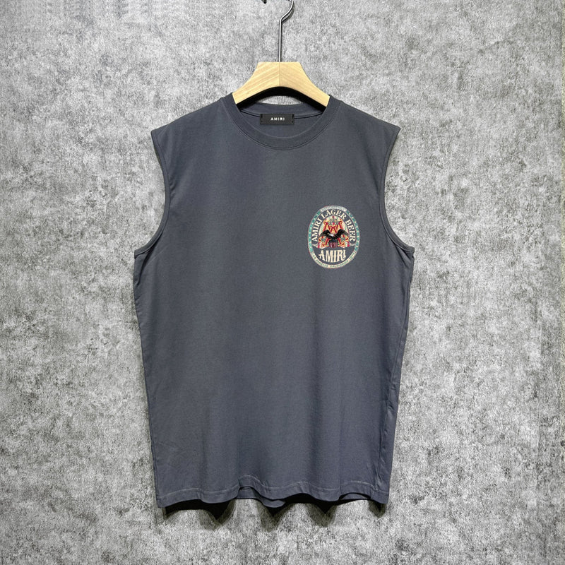Amiri tank top oil painting flying eagle printing