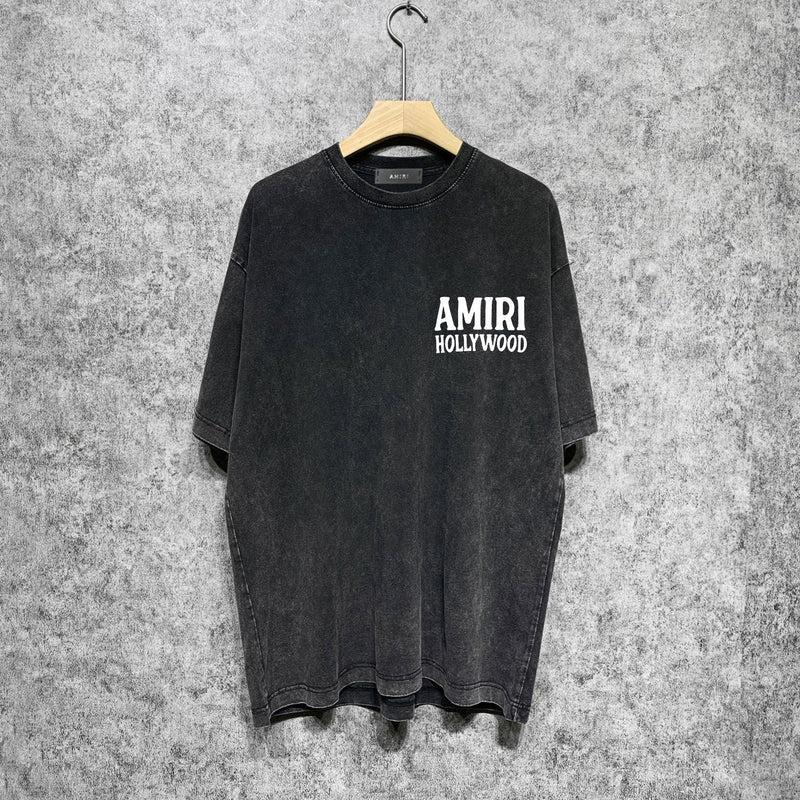 Amiri washed t-shirt wolf music short sleeve