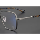CHH Chrome Hearts Glasses Vintage Versatile Engraved Pure Titanium Square Glasses Frame