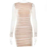 Women Dress Summer Sexy Sheer Mesh