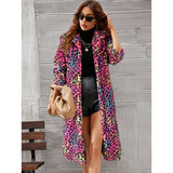 Women Fur Jacket Fashion Casual Leopard Print Plush Coat