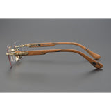 CHH Chrome Hearts Glasses Frameless Business Niche Square Glasses Frame Punching