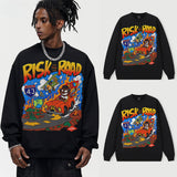 Vintage Hoodie American print crew neck hooded sweater