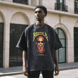 Mens Vintage T Shirt Printed Old Short Sleeve T-Shirt Men