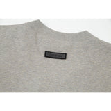 Fog Essentials T Shirts Spring/Summer FOG Season 9 Double Line Plastic Letter V-Neck Short Sleeves