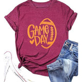 Game Day Football Shirt Women Football Season T shirt Short
