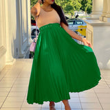 Women Bottoms High Waist Large Skirt Draping Skirt