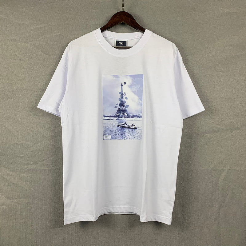 Kith T-Shirt Kith Kith Floral Navy Eiffel Tee