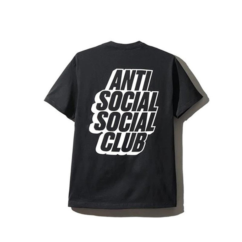Anti Social Club T Shirt Rainbow Stereo Letter Print Short-Sleeve Men's T-shirt