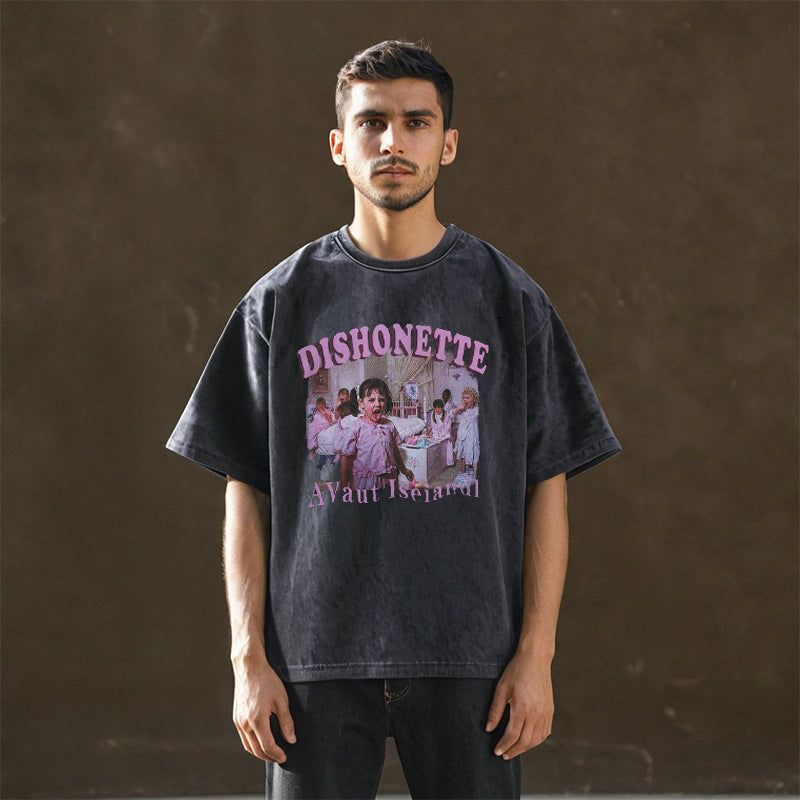 Mens Vintage T Shirt Short Sleeve T-Shirt Men