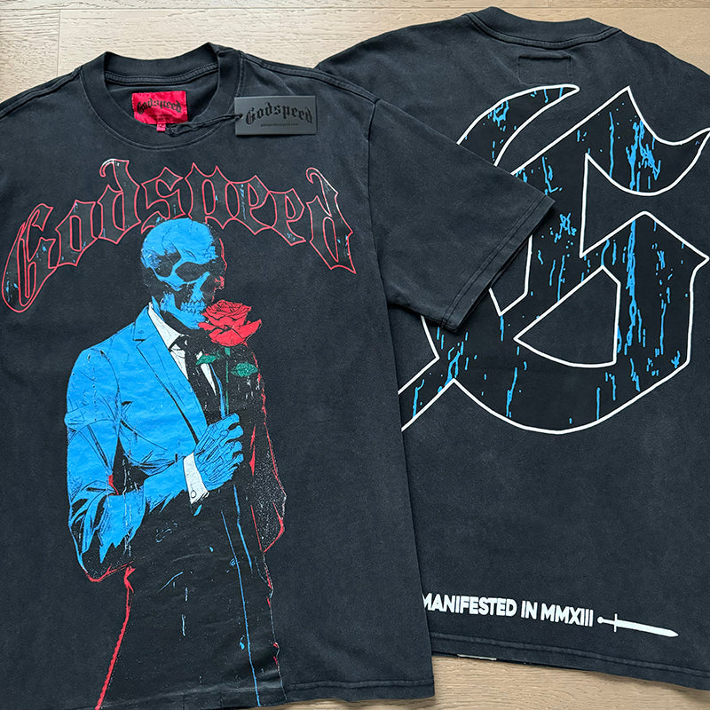 Godspeed T-Shirt Retro Fantasy Pattern