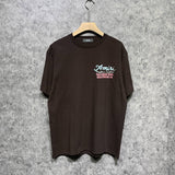 Amiri t shirts wine glass letterprinting short sleeves