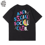 Anti Social Club T Shirt Men's Summer round Neck Cotton Loose