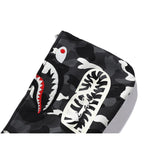 Bathing Ape Hoodie shark head black and white luminous color matching sweater