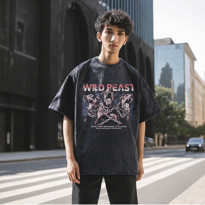 Mens Vintage T Shirt Short Sleeve T-Shirt Men's and Women's