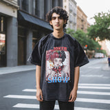 Mens Vintage T Shirt Old Short Sleeve T-Shirt Men and Women