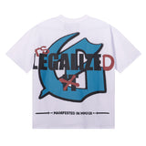 Godspeed T Shirts Blue Sky White Clouds Poppy Skull Planting Printing Cotton Casual Short Sleeves Men and Women