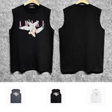 Amiri tank top pink peace dove printing