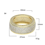 Rings Hip Hop Copper Zircon Ring St. Valentine's Spectrum