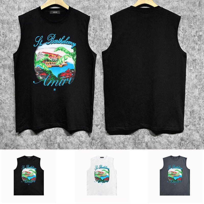Amiri tank top villa printing