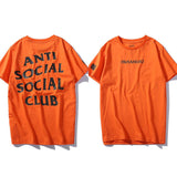 Anti Social Club T Shirt Short Sleeve Men and Women Couple T-shirt