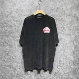 Amiri washed t-shirt pink beach printing short sleeve