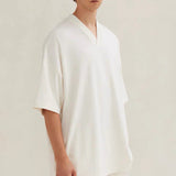 Fog Essentials T shirt Offset Logo Loose V-neck T shirt