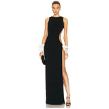 Women Dress Split Bow Sexy Dress