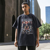 Mens Vintage T Shirt Printed Old Short Sleeve T-Shirt