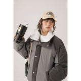 Unisex Coat Corduroy Stitching Lamb Wool