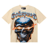 Godspeed T Shirts Star Shock Skull Print Cotton Casual Short Sleeve Men and Women