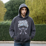 Mens Vintage Hoodie Loose Hooded Sweater Men