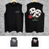 Amiri tank top double-sided rose printing
