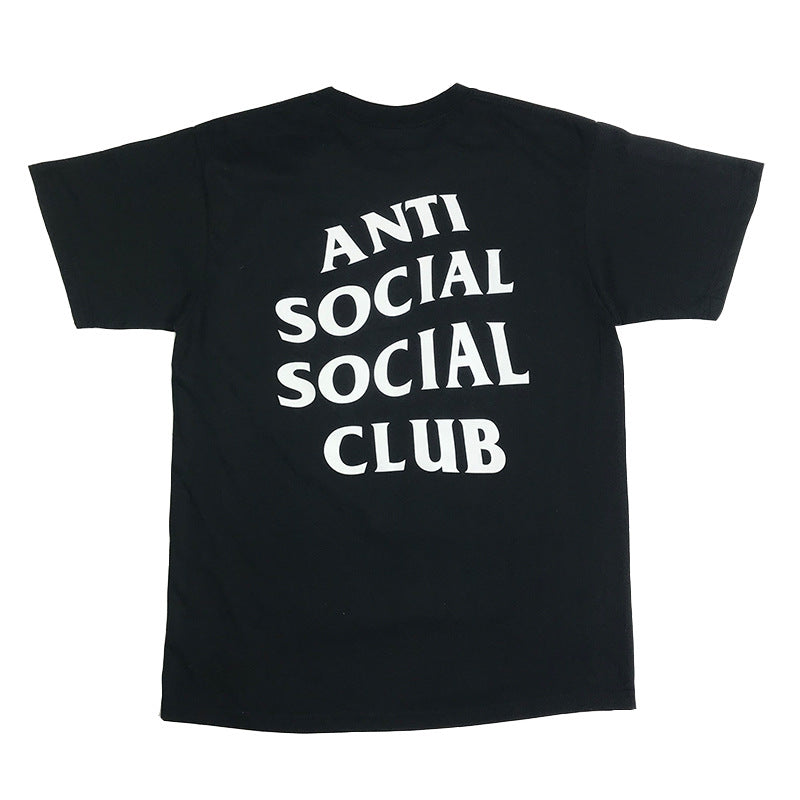 Anti Social Club T Shirt Male and Female Couple Short Sleeve T-shirt
