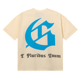 Godspeed T Shirts Astronaut Moon Landing Print Cotton Casual Short Sleeve Men and Women