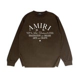 Amiri Long Sleeved Shirt Printed Trendy Pure Cotton