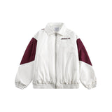 Unisex Coat Vintage Contrast Color Winter Coat Warm-Keeping Cotton Clothing